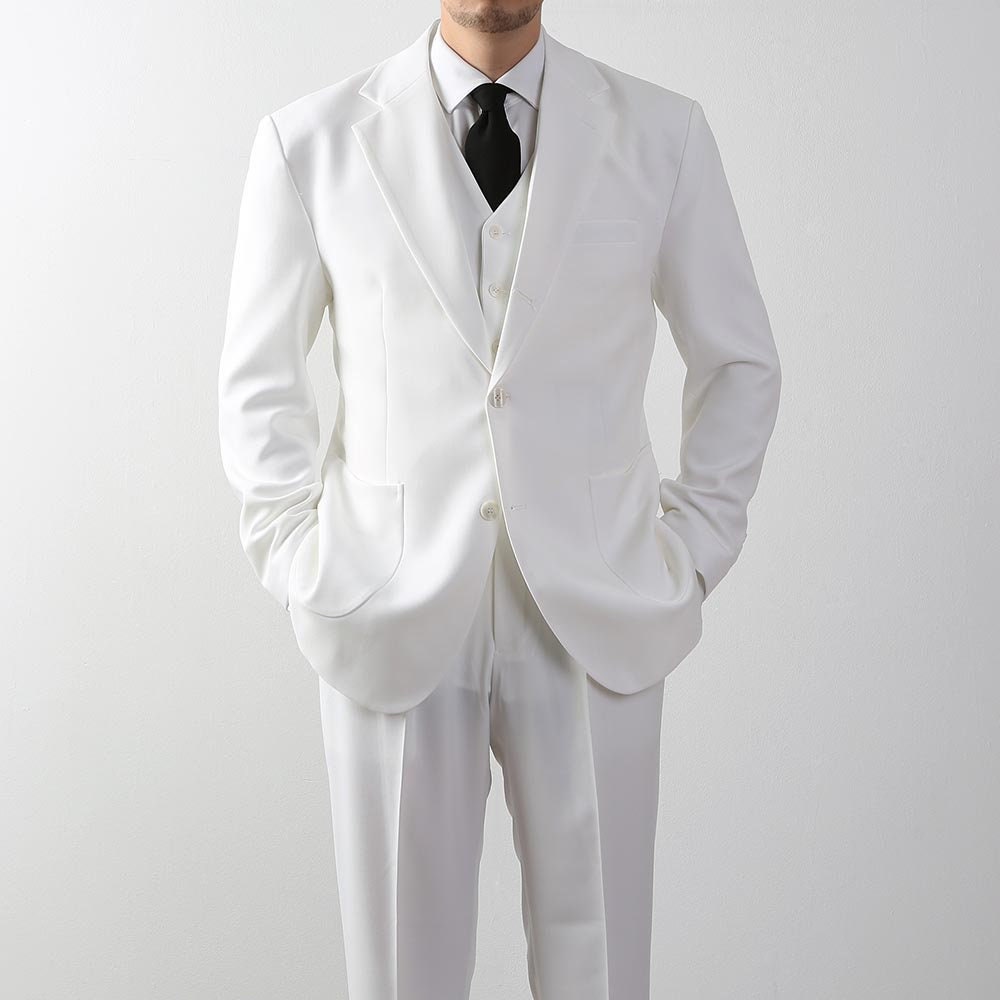 Classic Fit Men's Basic Single Suit Jacket in Ivory Color / Single Breasted Jacket