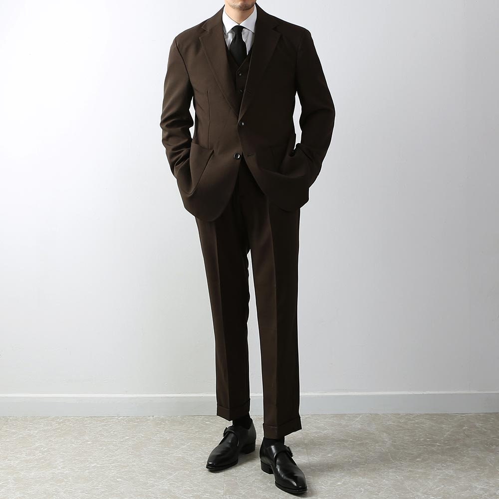 Classic Fit Men's Basic Suit Pants in Brown Color / Dress Pleat Trousers