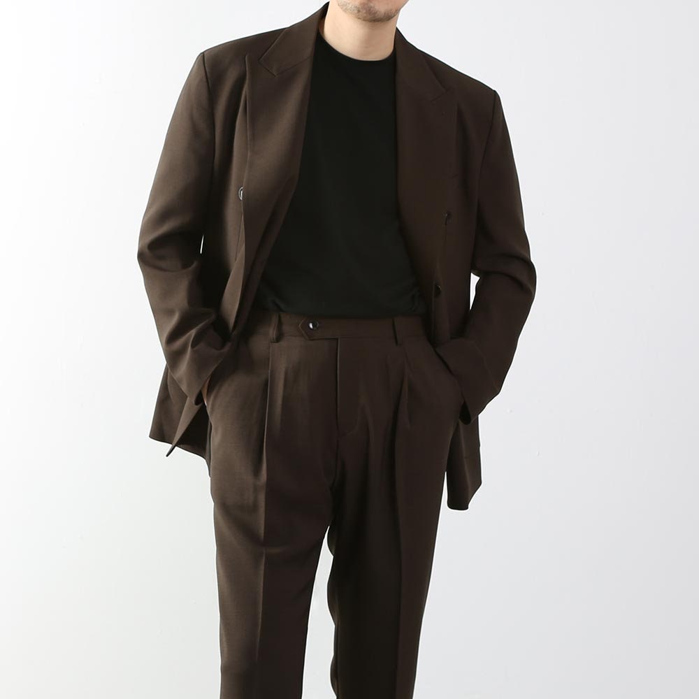 Classic Fit Men's Basic Suit Pants in Brown Color / Dress Pleat Trousers