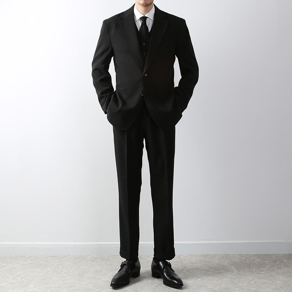 Classic Fit Men's Basic Suit Pants in Black Color / Dress Pleat Trousers