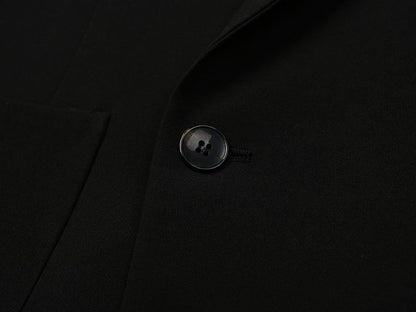 Basic Overfit Men's Double Breasted Suit Jacket in Black Color / Double Breasted Blazer Jacket