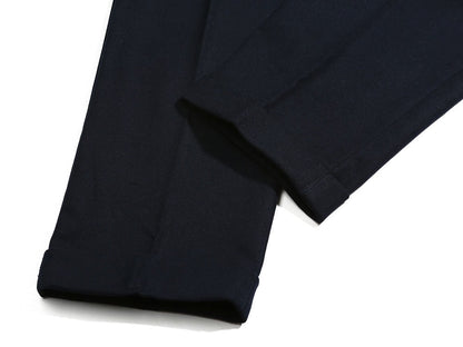 Classic Fit Men's Basic Wool Blend Suit Pants in Navy Color / Dress Pleat Trousers for Fall Winter