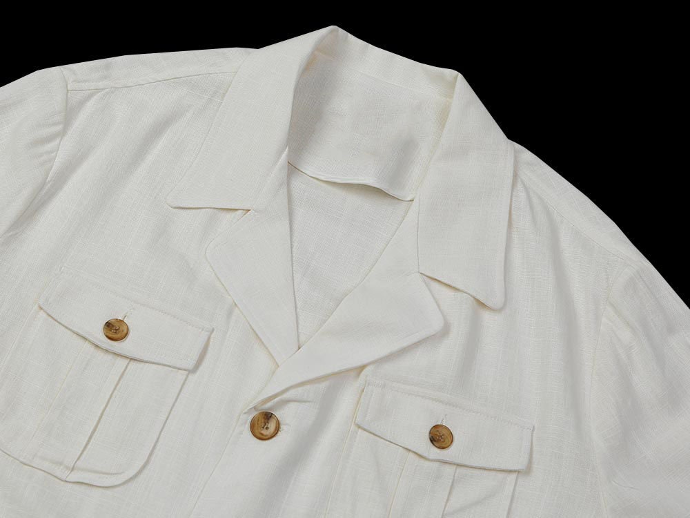 Men's Basic Spring Summer Linen Safari Jacket / Ivory Color Summer Coat for Men / Short Coat Jacket