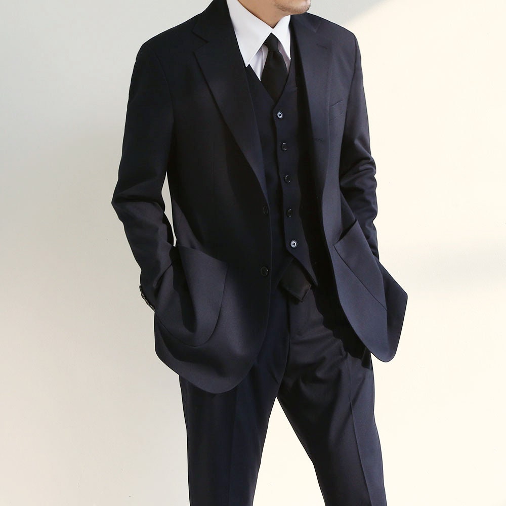 Basic Men's Suit Pants in Navy Color / Dress Trousers