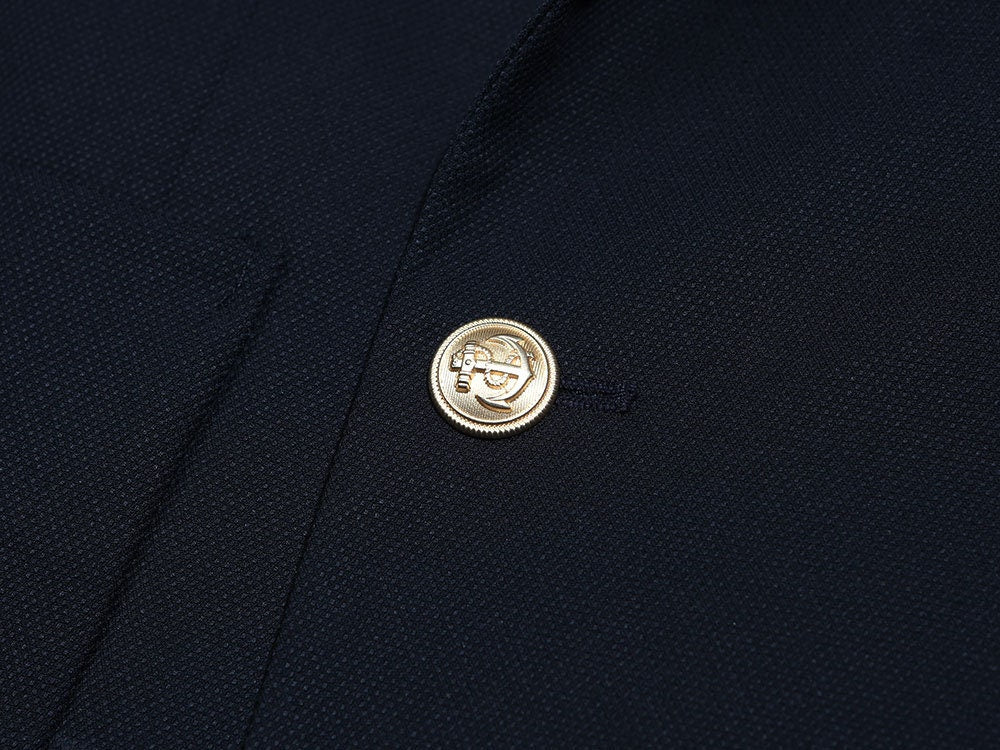 Basic Men's Gold Button Double Breasted Suit Jacket in Navy Color / Double Breasted Blazer Jacket