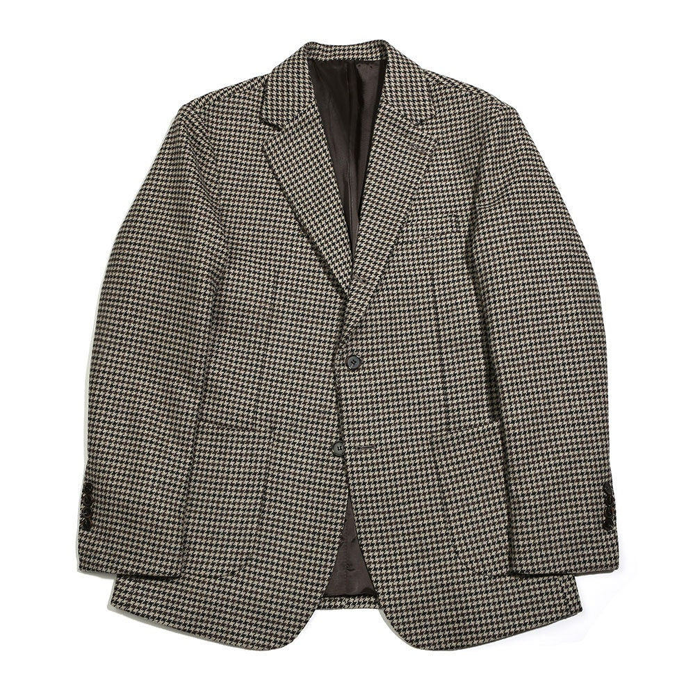 Classic Charismatic Men's Wool Blend Single Sports Jacket / 3roll 2button Tailored Blazer Single Breasted Houndstooth Jacket