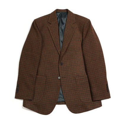 Classic Men's Wool Blend Tweed Single Suit Warm Jacket / 3roll 2button Tailored Blazer Single Breasted Winter Jacket