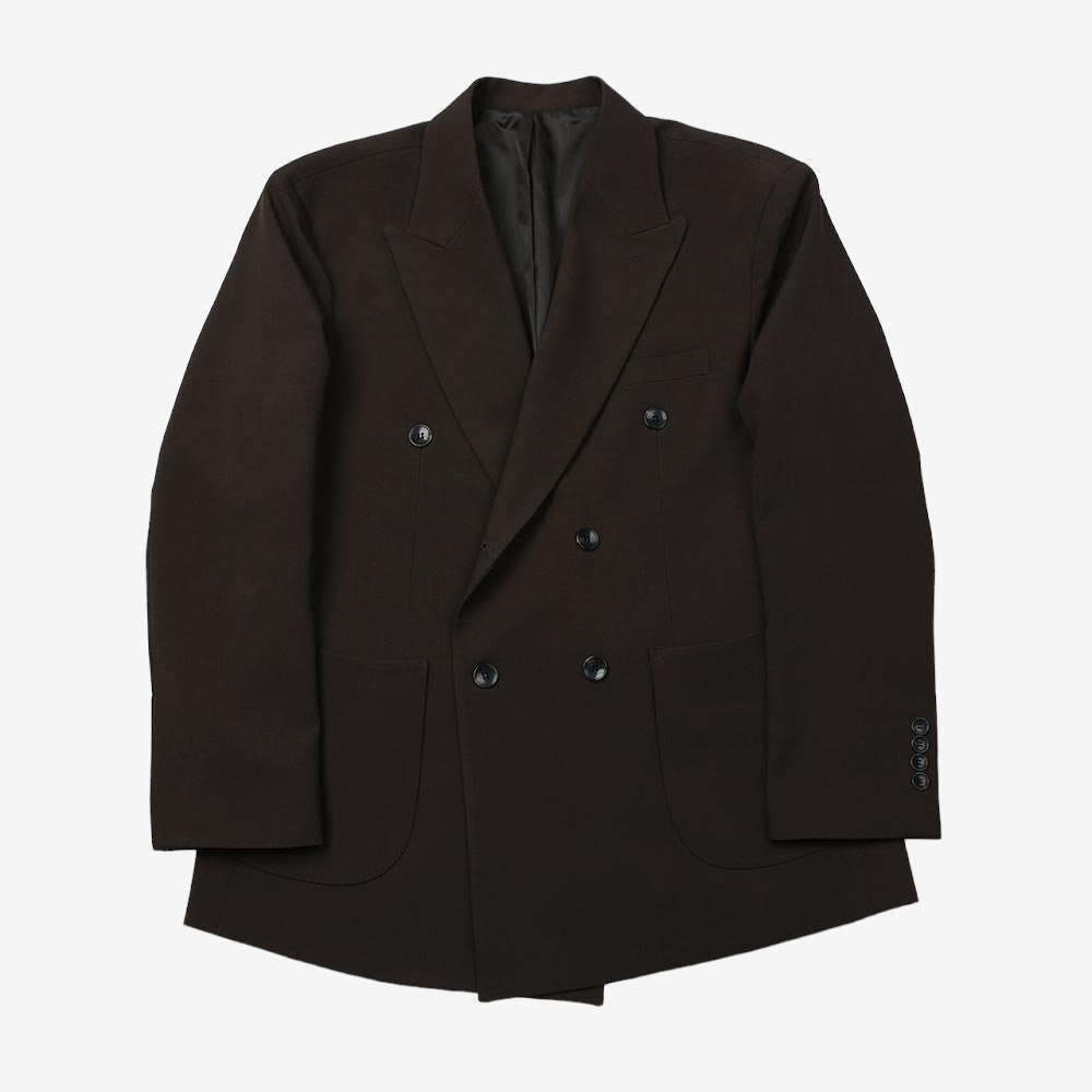 Classic Fit Men's Basic Double Breasted Suit Jacket in Brown Color / Double Breasted Blazer Jacket