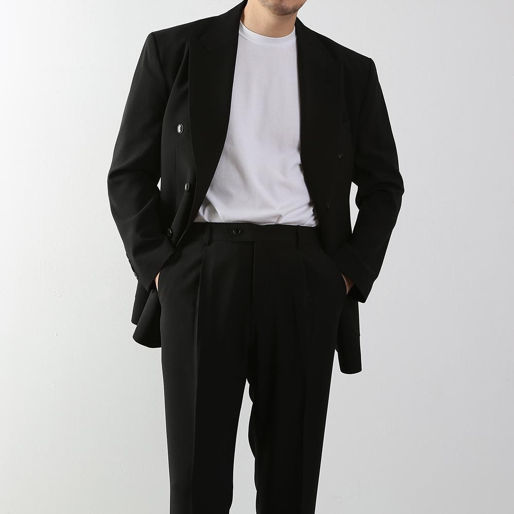 Classic Fit Men's Basic Double Breasted Suit Jacket in Black Color / Double Breasted Blazer Jacket