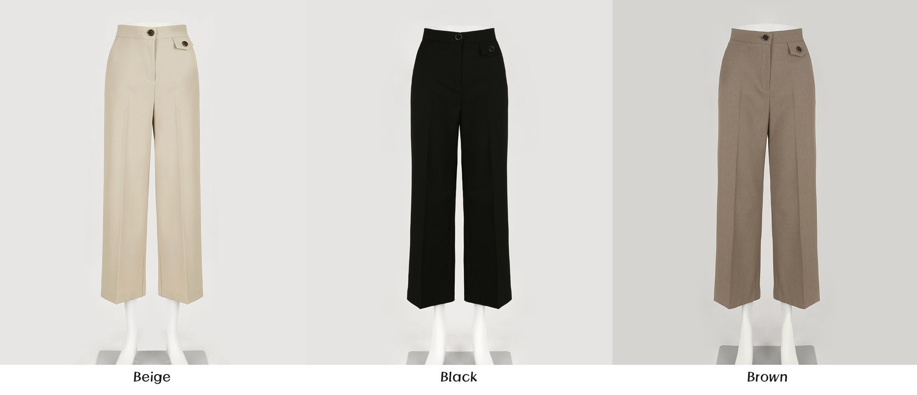 Comfortable Elegant Wide Slacks Pants for Women / Korean Style Women Wide Slacks / Comfortable Casual Office School Pants