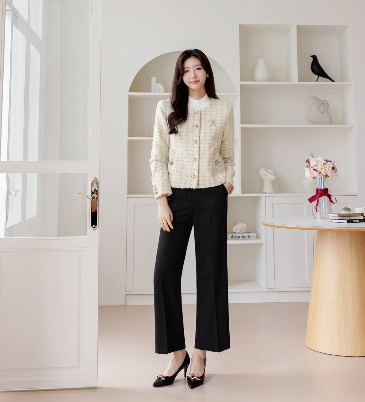 Comfortable Elegant Wide Slacks Pants for Women / Korean Style Women Wide Slacks / Comfortable Casual Office School Pants