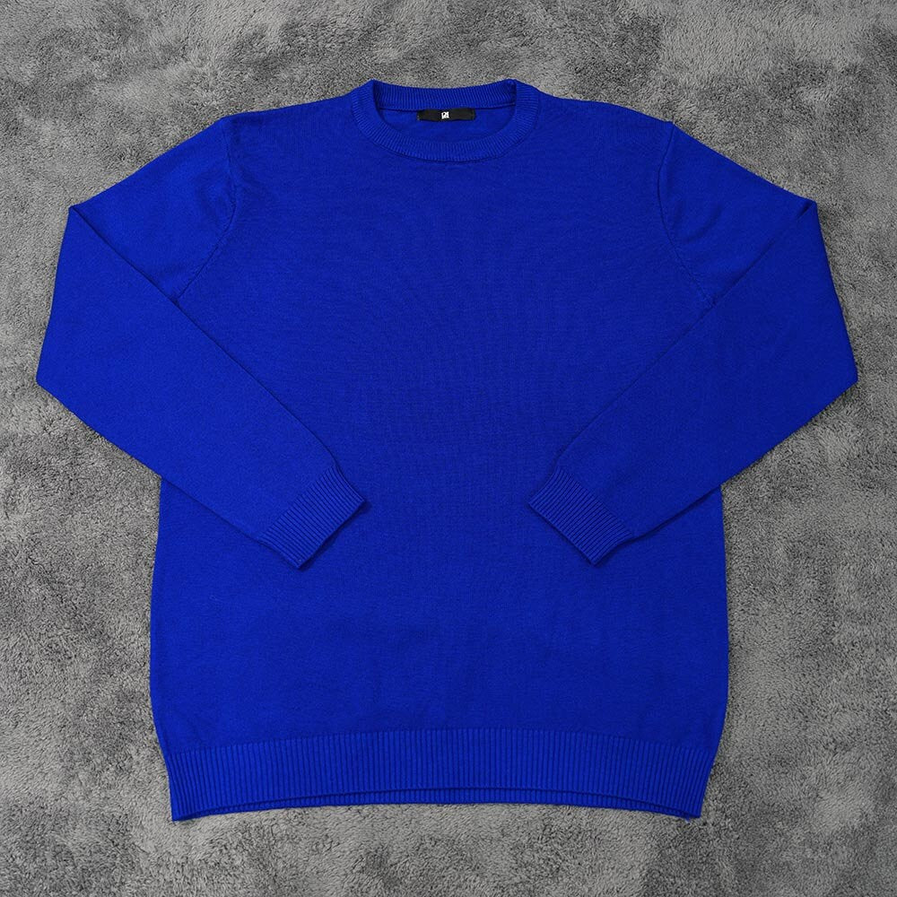 Classic Men's Warm Crew Neck Long Sleeve Knit Top / Korean Style Men Clothes / Office Look Top / Everyday Basic Soft Knit Top