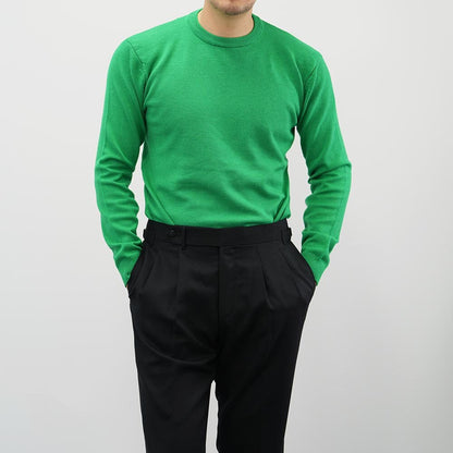 Classic Men's Warm Crew Neck Long Sleeve Knit Top / Korean Style Men Clothes / Office Look Top / Everyday Basic Soft Knit Top