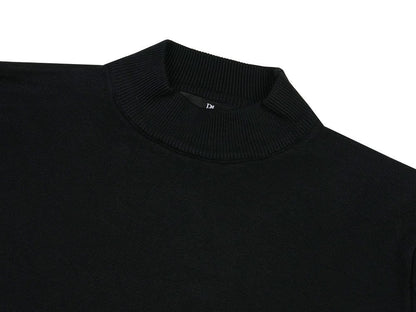 Classic Men's Warm Mock Neck Long Sleeve Knit Top / Korean Style Men Clothes / Office Look Top / Everyday Basic Soft Knit Top