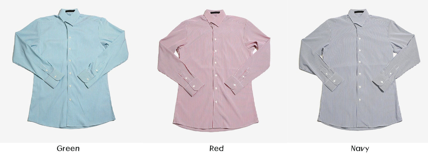 Classic Men's Long Sleeve Striped Pattern Top Dress Shirts / Korean Style Men Clothes / Office Look Top / Everyday Basic Soft Shirts for Men