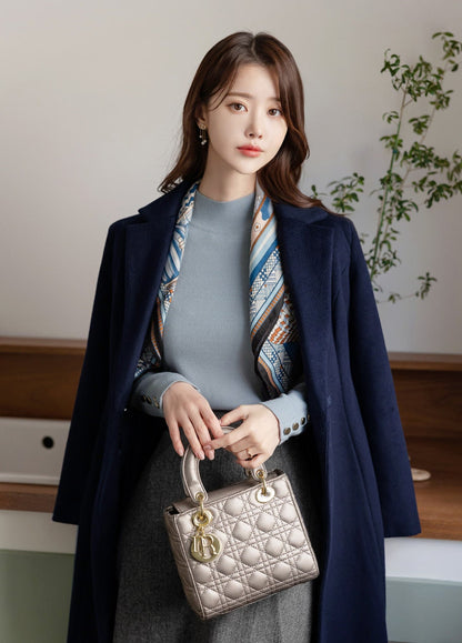 Long Sleeve Knit Top / Korean Style Women Clothes / Office Look Top / Everyday Basic Soft Knit Top