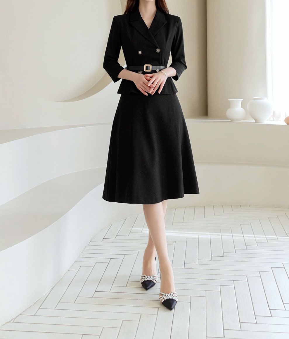 Elegant Feminin Flare Skirt / Korean Style Party Dress Skirt / Spring Fall Clasic Simple Flare Skirt / Daily Set up Skirt for Women