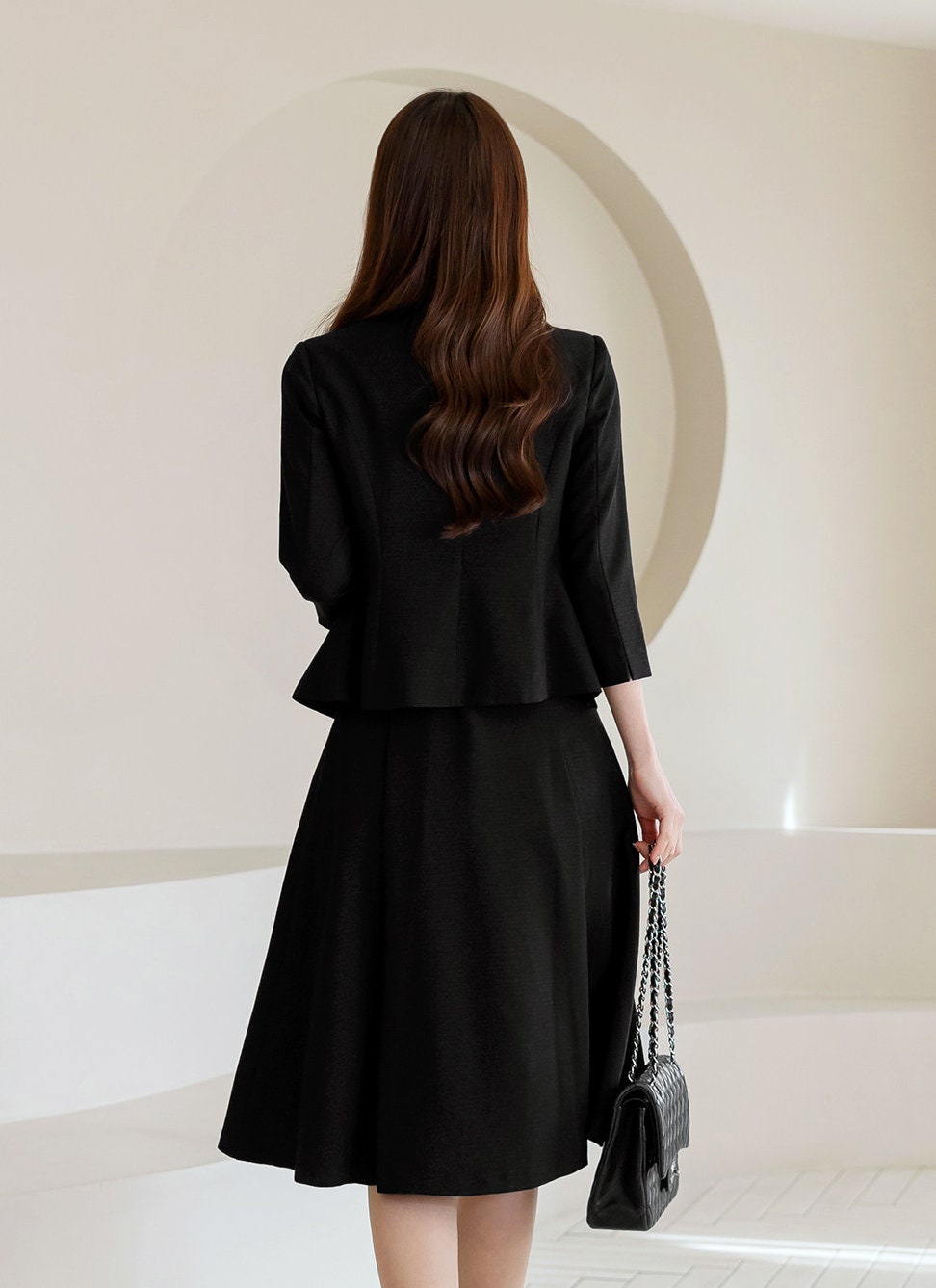 Elegant Feminin Flare Skirt / Korean Style Party Dress Skirt / Spring Fall Clasic Simple Flare Skirt / Daily Set up Skirt for Women