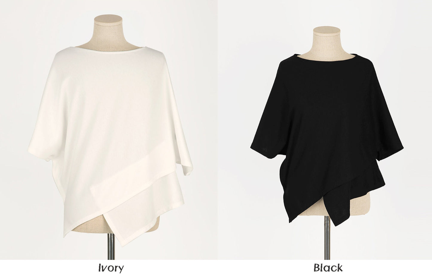 Spring Summer Loose Fit Cross Cape Top / Korean Style Women Clothes / Office Look Basic Top / Everyday Soft Blouse