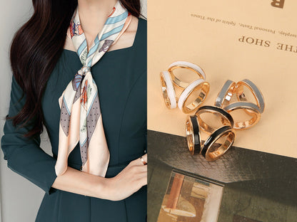 Elegant Unique Triangle Scarf Ring / Korean Style Scarf Clip / Luxury wear Elegant Scarf Jewelry