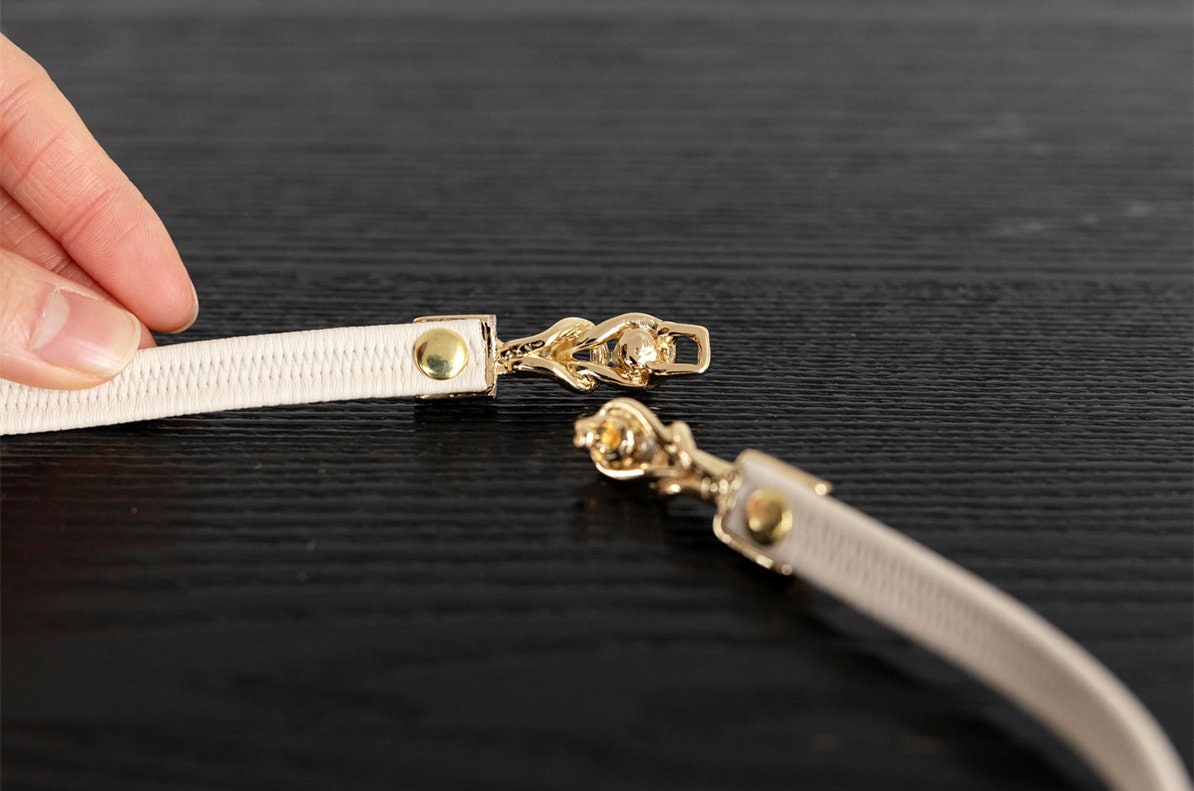 Elegant Feminine Gold and Pearl Ornament Belt / Korean Style Pearl Jewel Elastic Belt / Luxury wear Elegant Belt