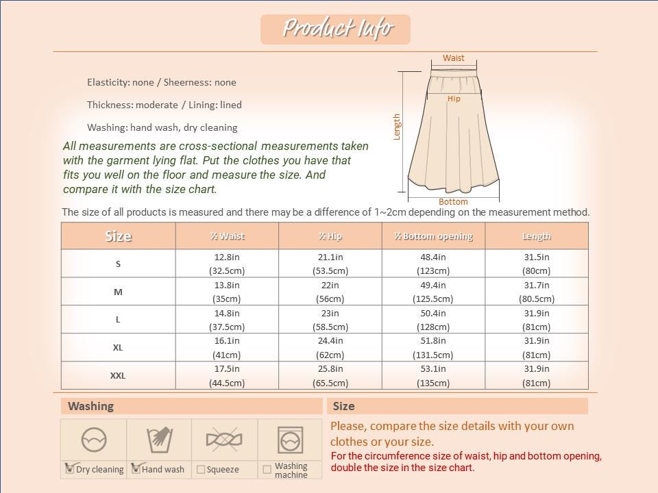 Elegant Feminin Pin-tuck Flare Skirt / Korean Style Party Dress Skirt / Spring Fall Daily Dressy Midi Skirt / Clasic Simple Flare Skirt