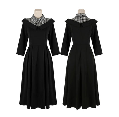 Elegant Feminine Off-shoulder Layered Style Dress / Korean Style Midi Dress / Elegant Luxury Dress